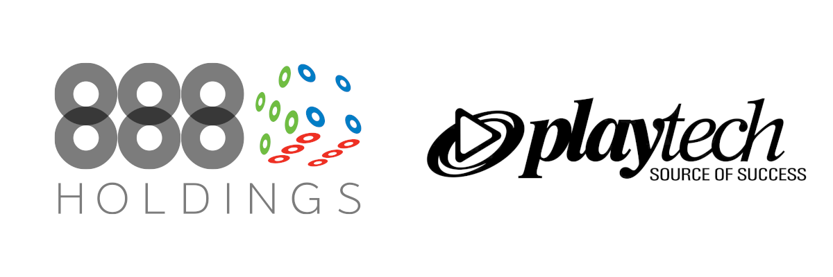 logos for 888holdings and playtech are seen on a white background. 888 Holdings Partners With Playtech for Live Dealer Games, RNG