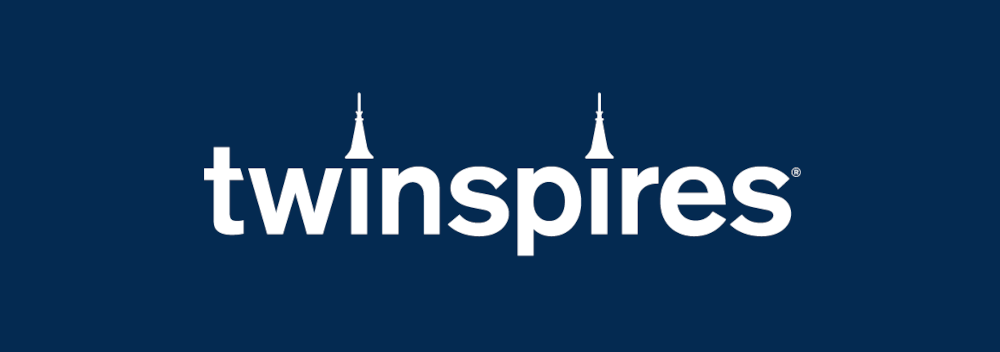 TwinSpires Logo is seen on a solid background. TwinSpires Casino and TwinSpires Sportsbook will be exiting the US online gambling markets so parent company can focus on horse racing.