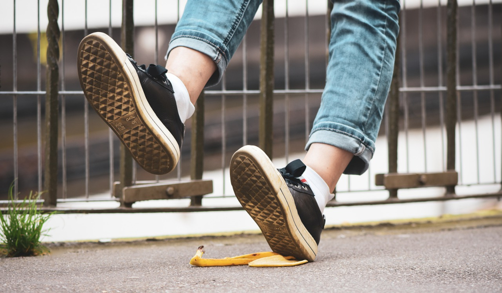 person in black sneakers slipping on banana peel on the pavement. Inability to get app approval from the Google Play Store has put the launch of Virginia's newest sports betting site on ice, though it may launch next week.