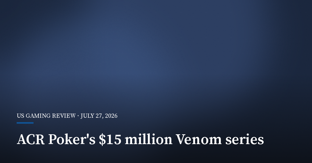 ACR Poker Details $0.80 Path Into $15 Million Venom Festival