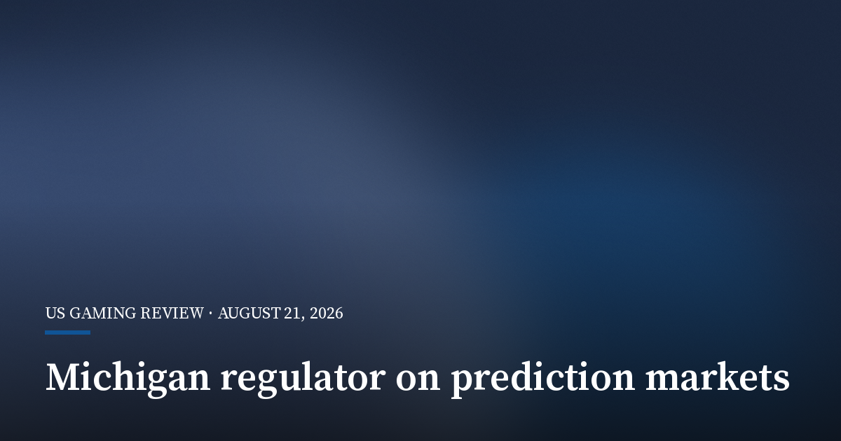 Michigan Regulator Breaks With Prediction Markets