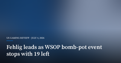 Fehlig Leads as WSOP Bomb-Pot Event Stops With 19 Left