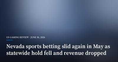 Nevada Sports Betting Slid Again in May as Statewide Hold Fell and Revenue Dropped