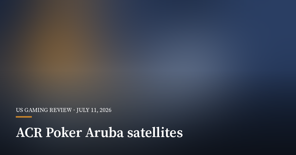 ACR Poker Puts 20 Aruba Packages Up for Grabs