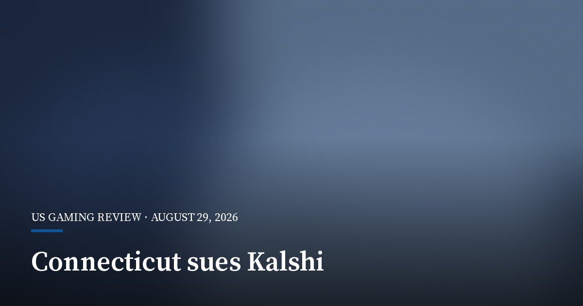 Connecticut Sues Kalshi Over Sports Wagers