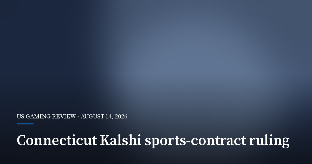 Connecticut Judge Rejects Kalshi's Bid Over Sports Contracts