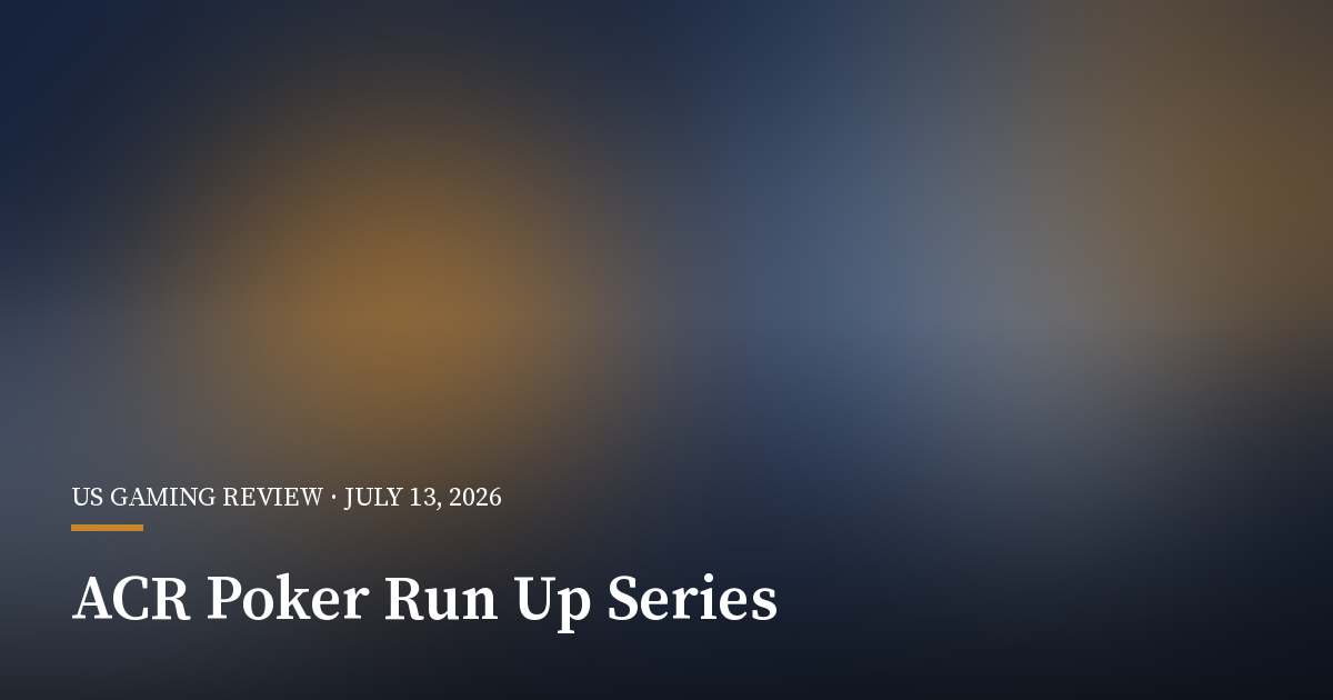 ACR Poker Starts Run Up Series With $10 Million in Guarantees