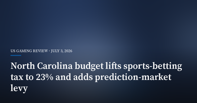 North Carolina Budget Lifts Sports-Betting Tax to 23% and Adds Prediction-Market Levy