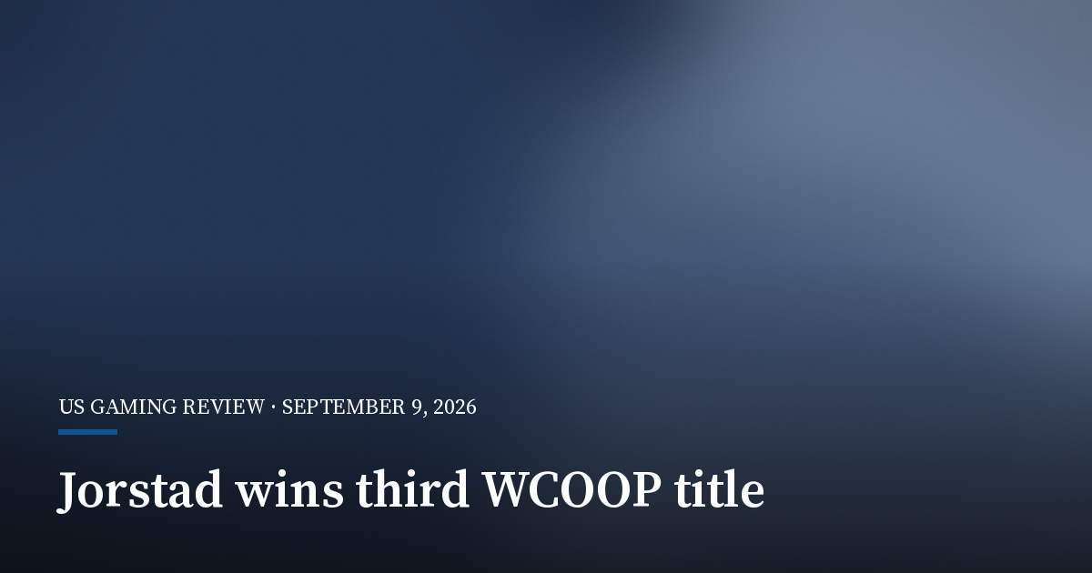 Espen Jorstad Wins Third WCOOP Title in $1,050 PKO Warm-Up