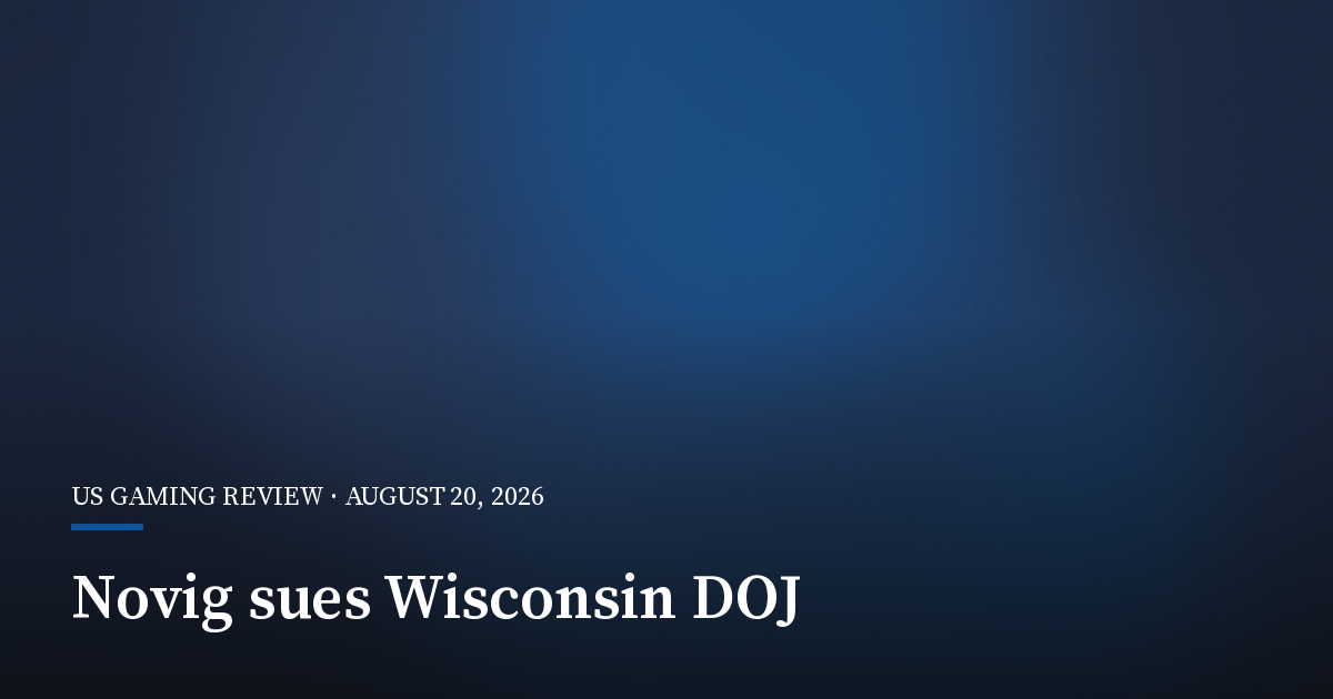Novig Sues Wisconsin to Block Gambling Enforcement